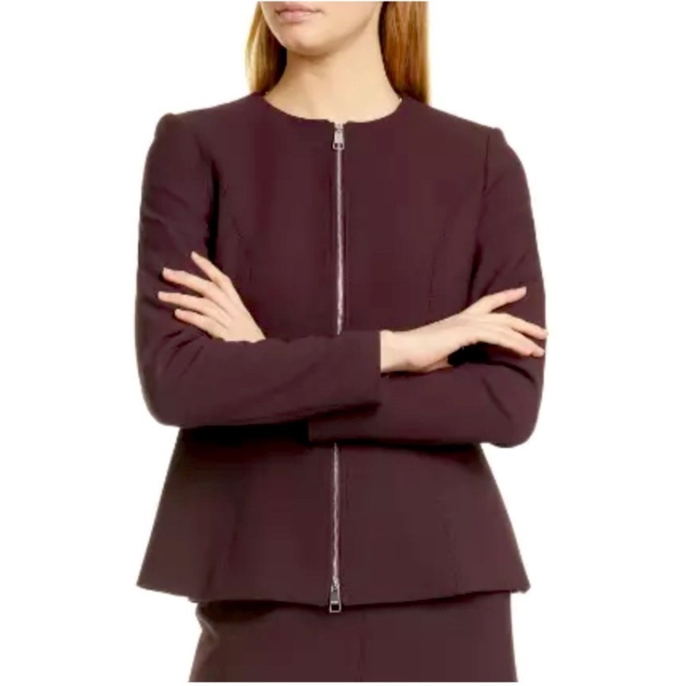 Boss Jepeplar Peplum Jacket Sz 12